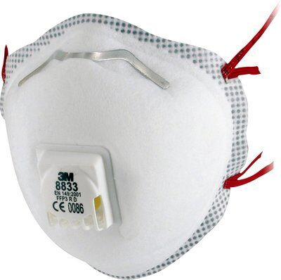 3M filtrerande halvmask, FFP3, med ventil, 8833